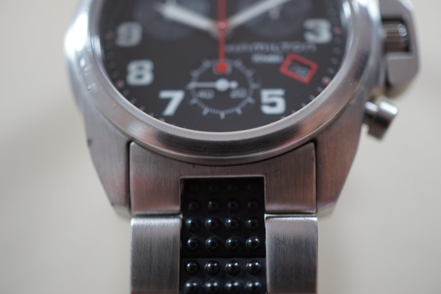 Hamilton Khaki 6303 Field Quartz Chronograph Crown Guard Midsize