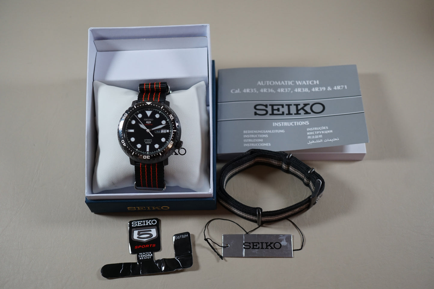 Seiko 5 Sports SPRC67 4R36 Black Dial Bottle Cap Automatic