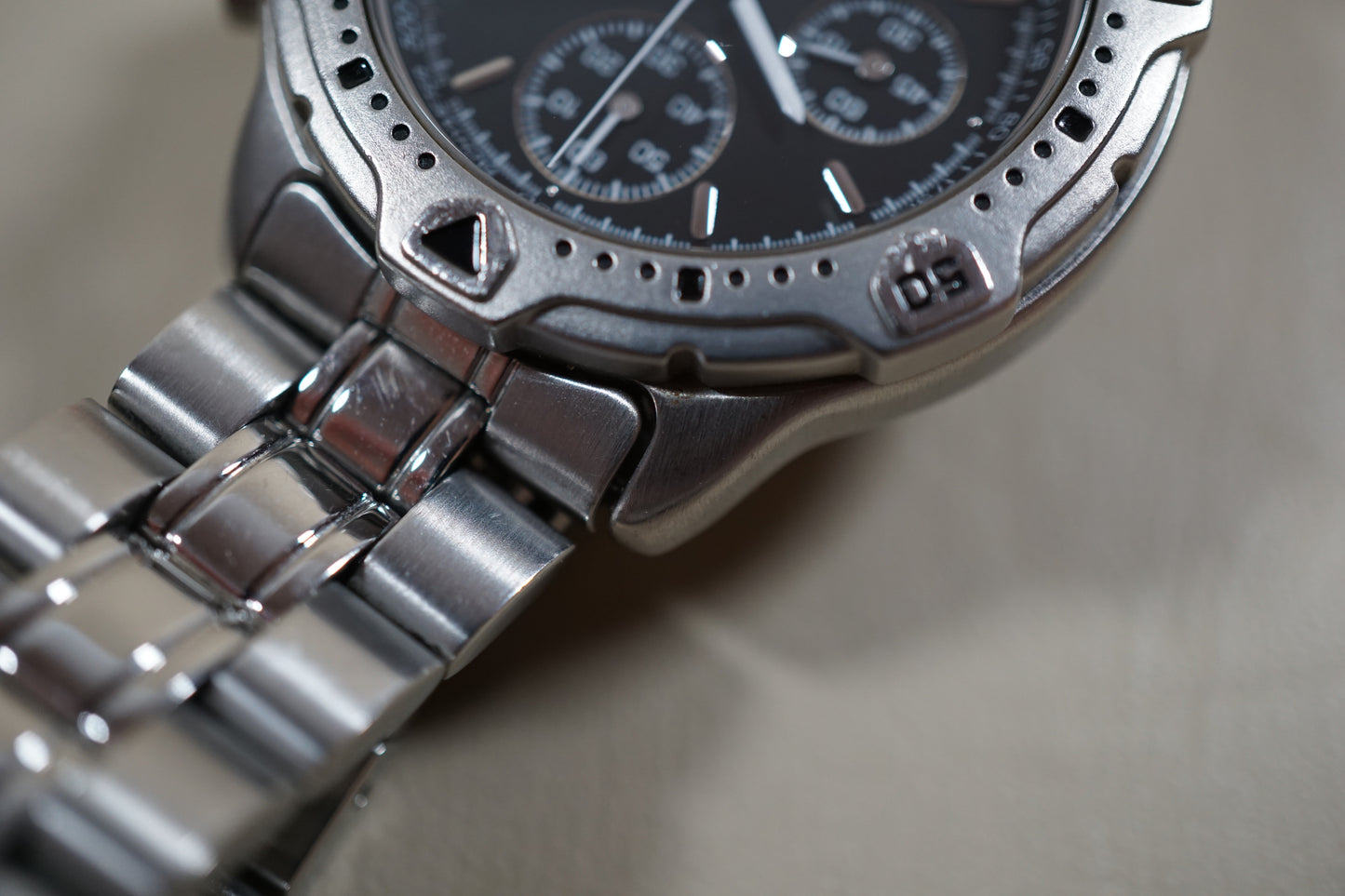 Seiko SBDP013 7T62 Black Dial "Speedmaster" Quartz Chronograph