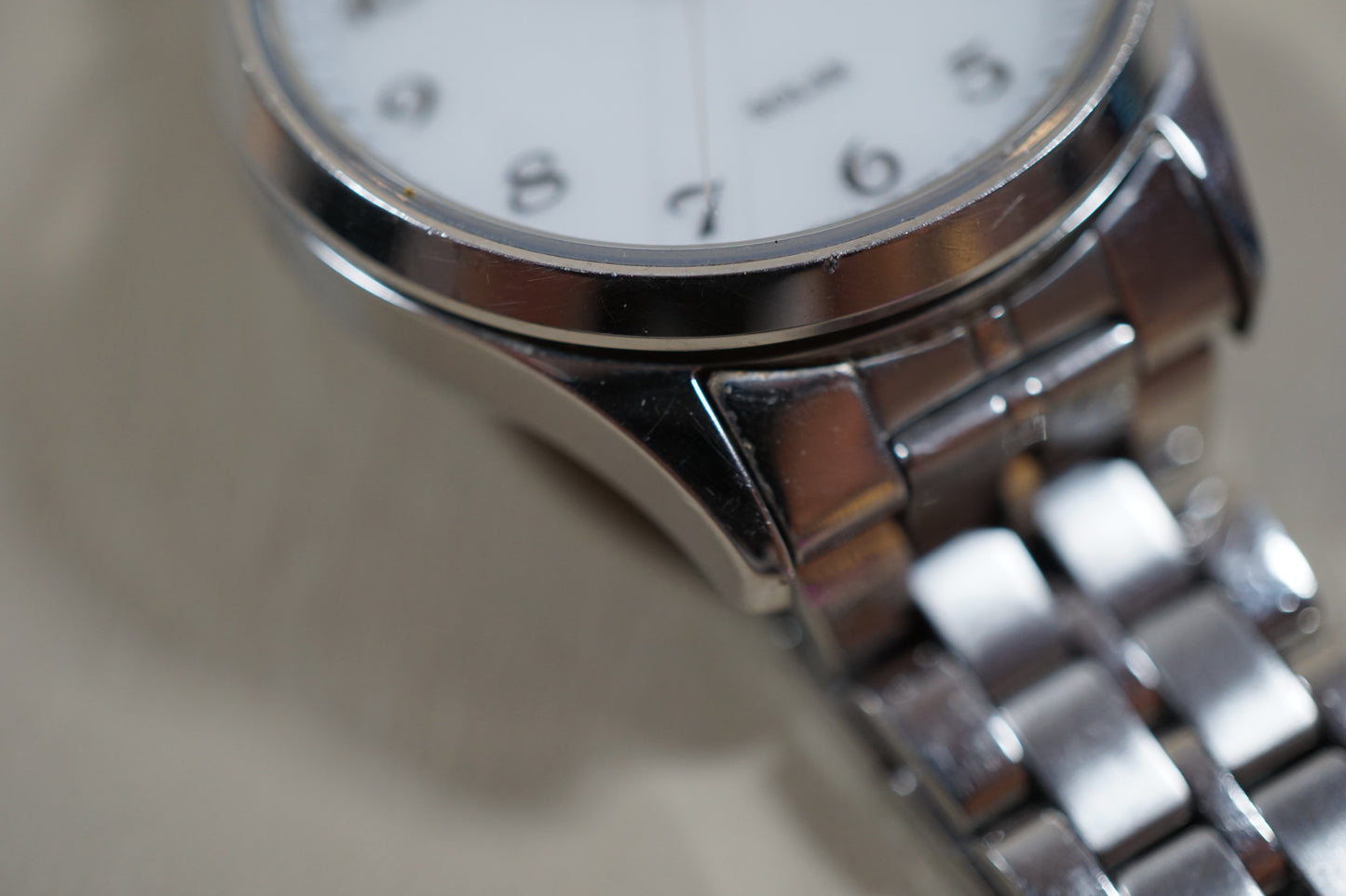 Seiko Spirit SBPX067 V158 White Dial Sapphire Solar Quartz