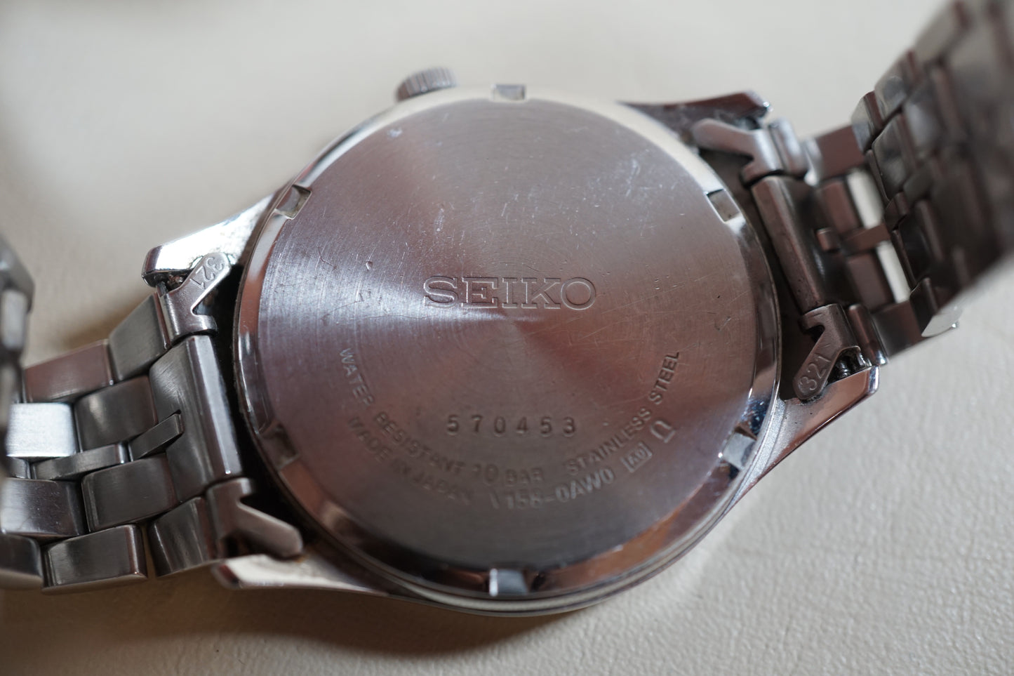 Seiko Spirit SBPX067 V158 White Dial Sapphire Solar Quartz