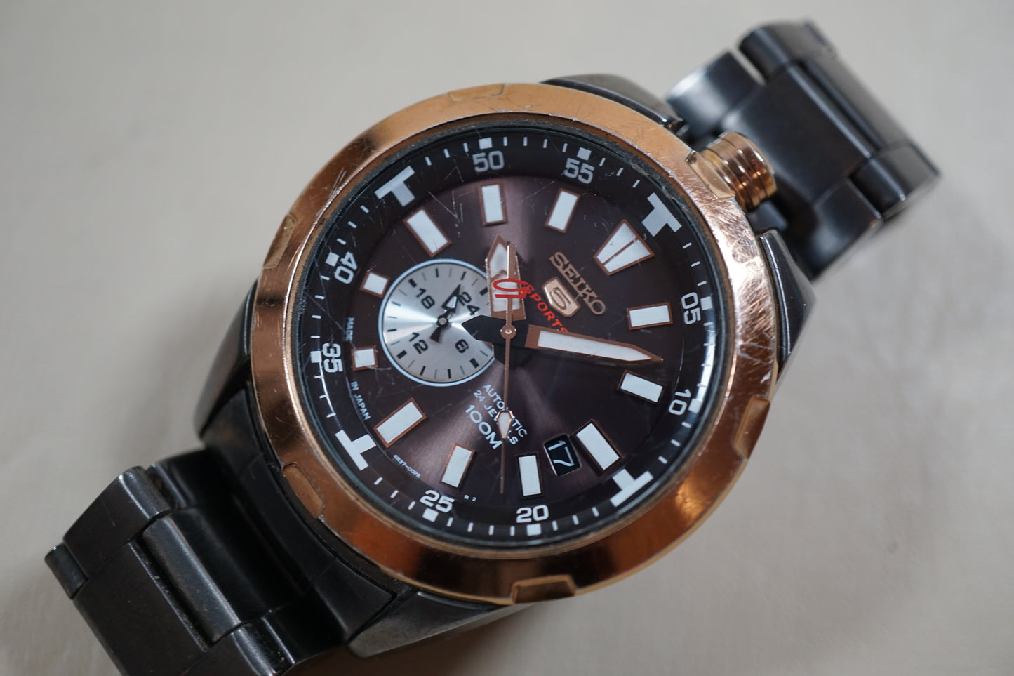 Seiko 5 Sports SSA174J1 4R37 50th Anniversary Black Brown Automatic