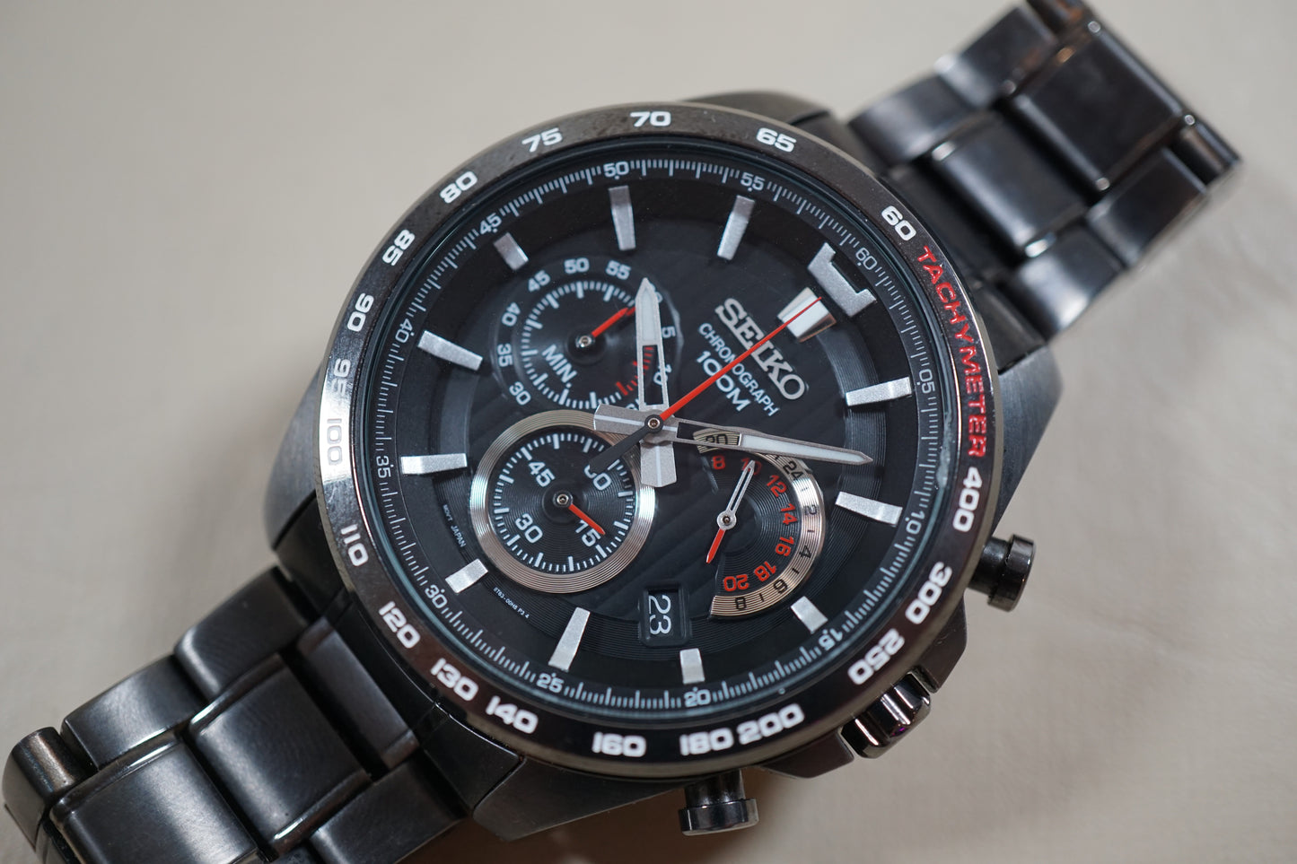 Seiko SSB311P1 8T63 Chronograph Tachymeter Black Quartz