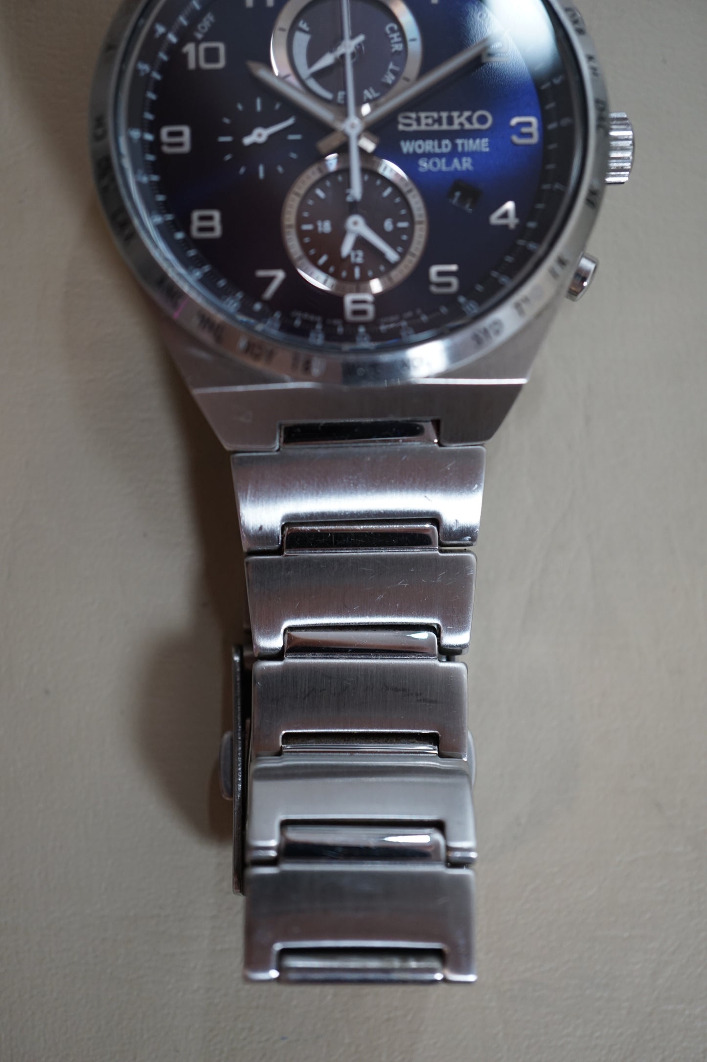 Seiko Spirit SBPJ023 V195 Sapphire Blue Dial Solar Quartz