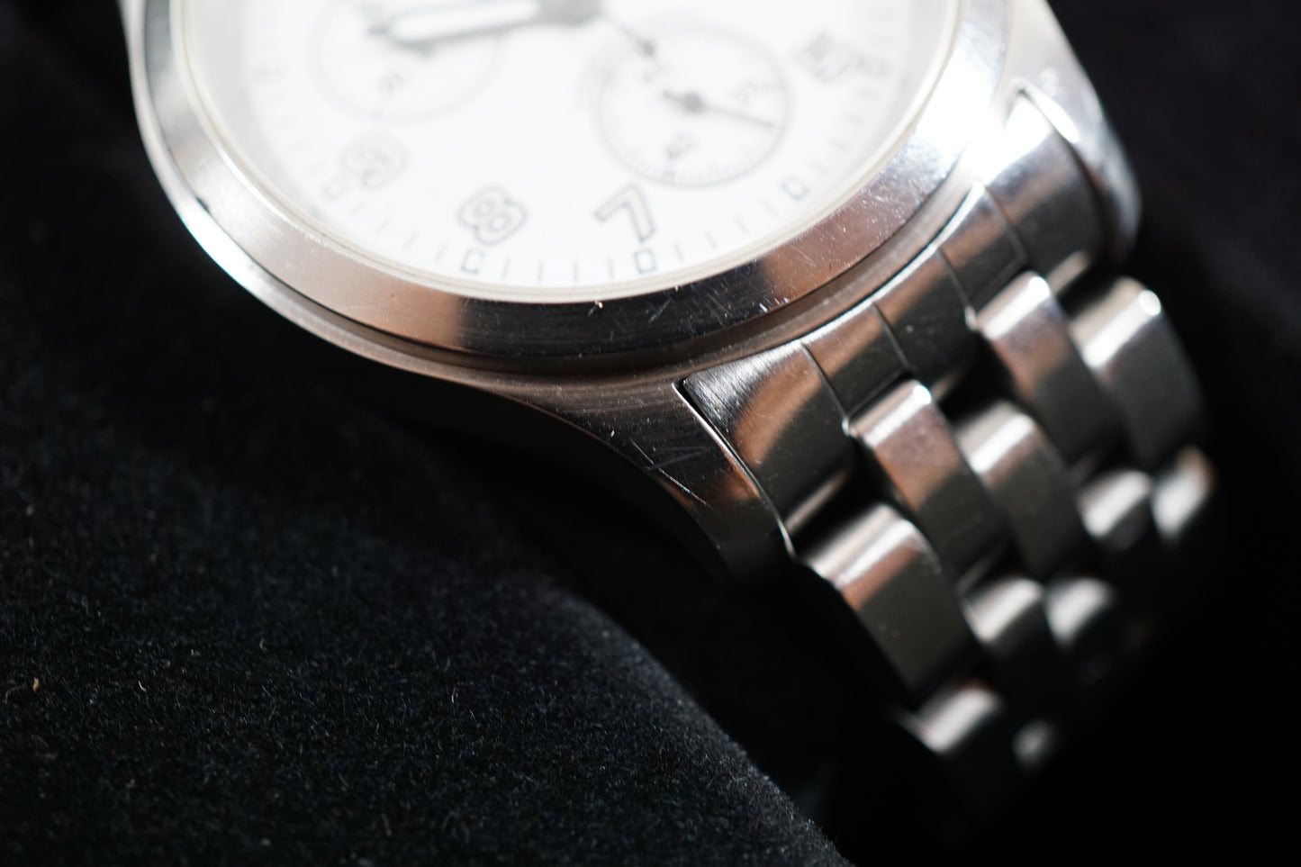 Hamilton Khaki 3832 Field Rare White Dial Military Chronograph Quartz