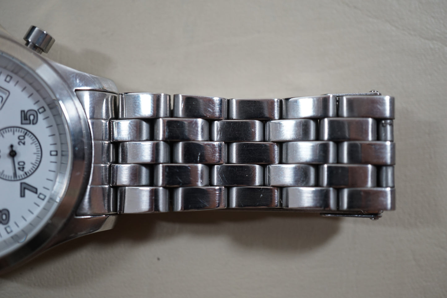 Hamilton Khaki 3832 Field Rare White Dial Military Chronograph Quartz
