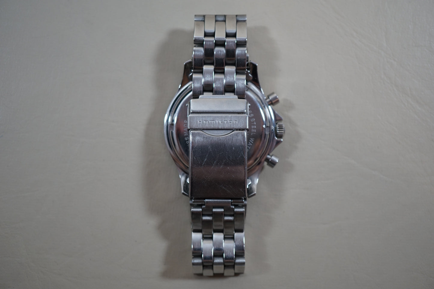 Hamilton Khaki 3832 Field Rare White Dial Military Chronograph Quartz