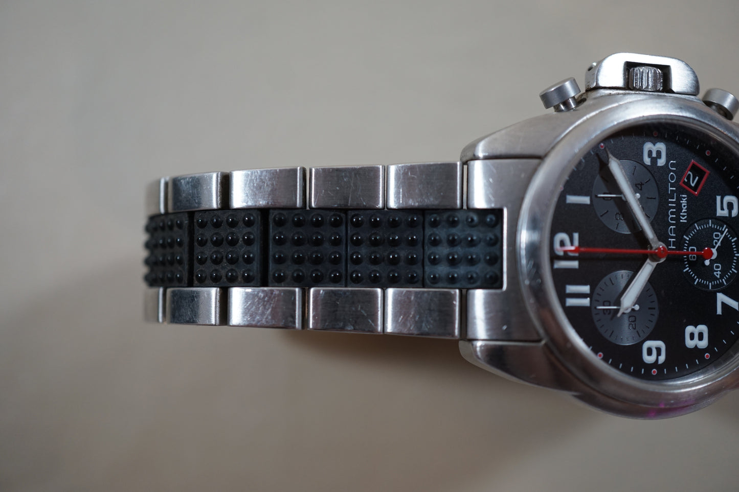 Hamilton Khaki 6303 Field Quartz Chronograph Crown Guard Midsize READ