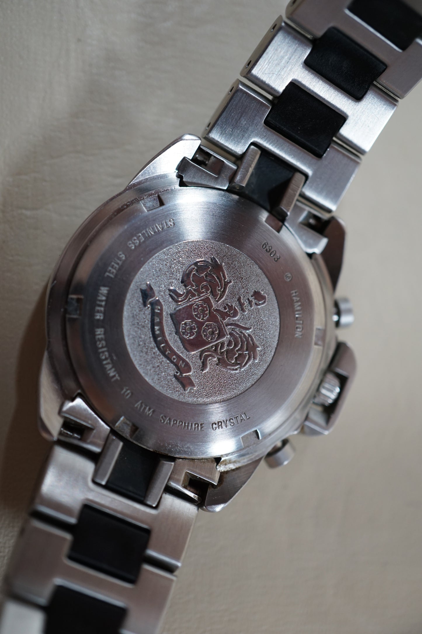 Hamilton Khaki 6303 Field Quartz Chronograph Crown Guard Midsize READ