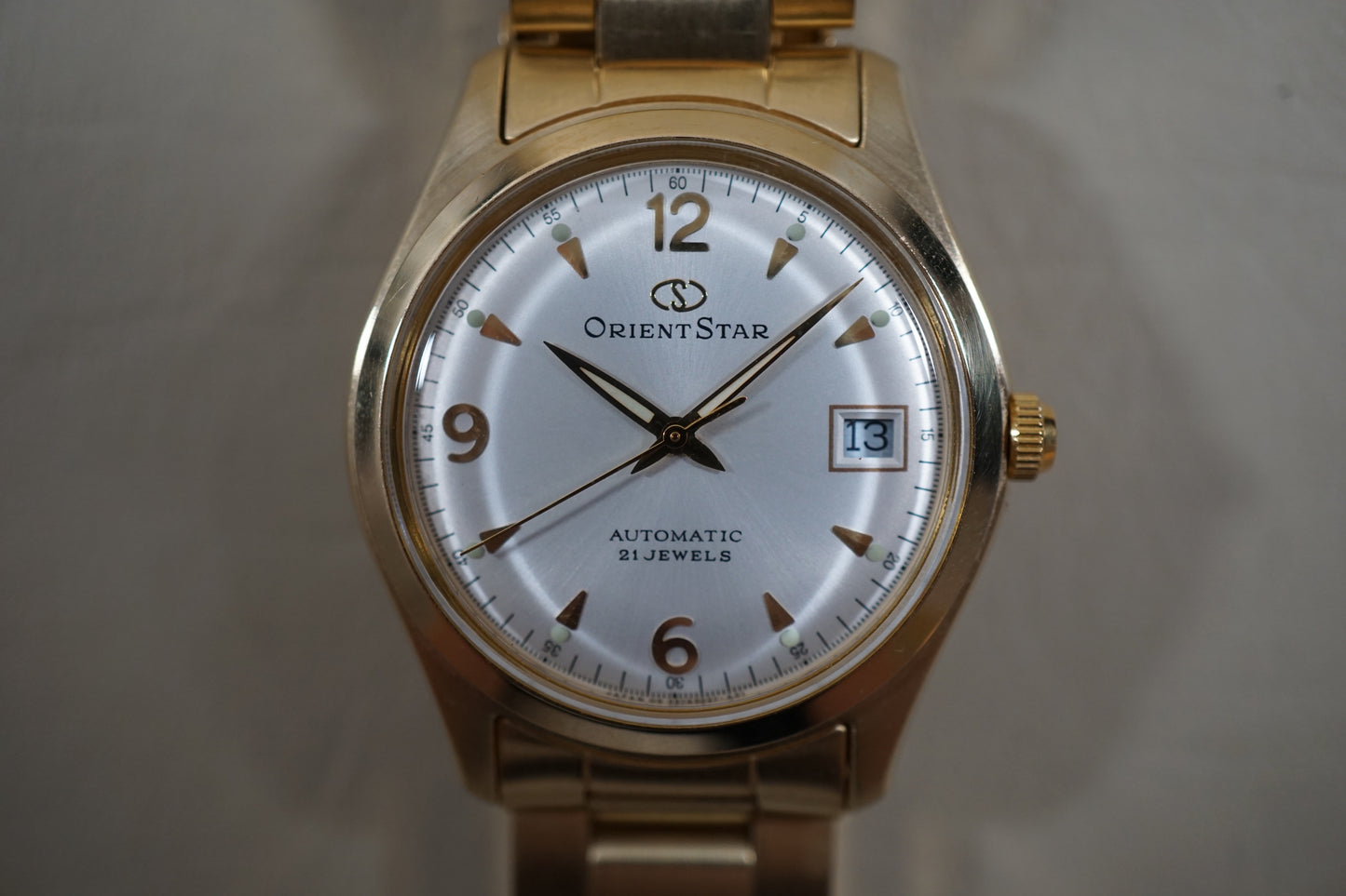 Orient Star PF00-A0-CS Gold Tone Silver Dial Explorer Automatic