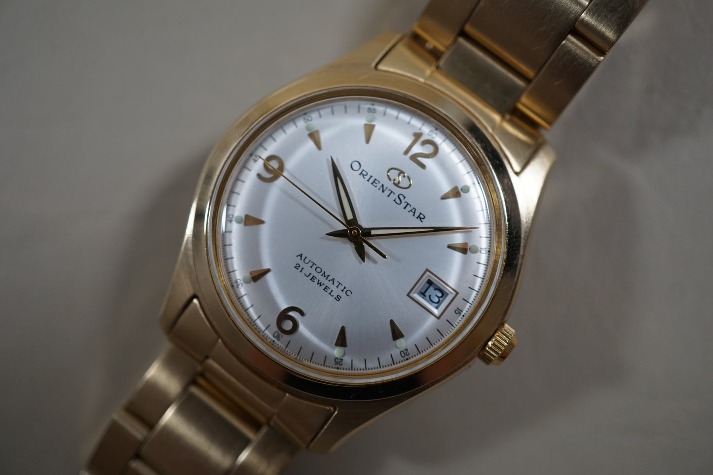 Orient Star PF00-A0-CS Gold Tone Silver Dial Explorer Automatic