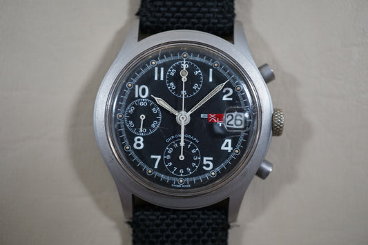 Vintage Exalt 776.101 ETA 7750 Black Dial Swiss Automatic Chronograph