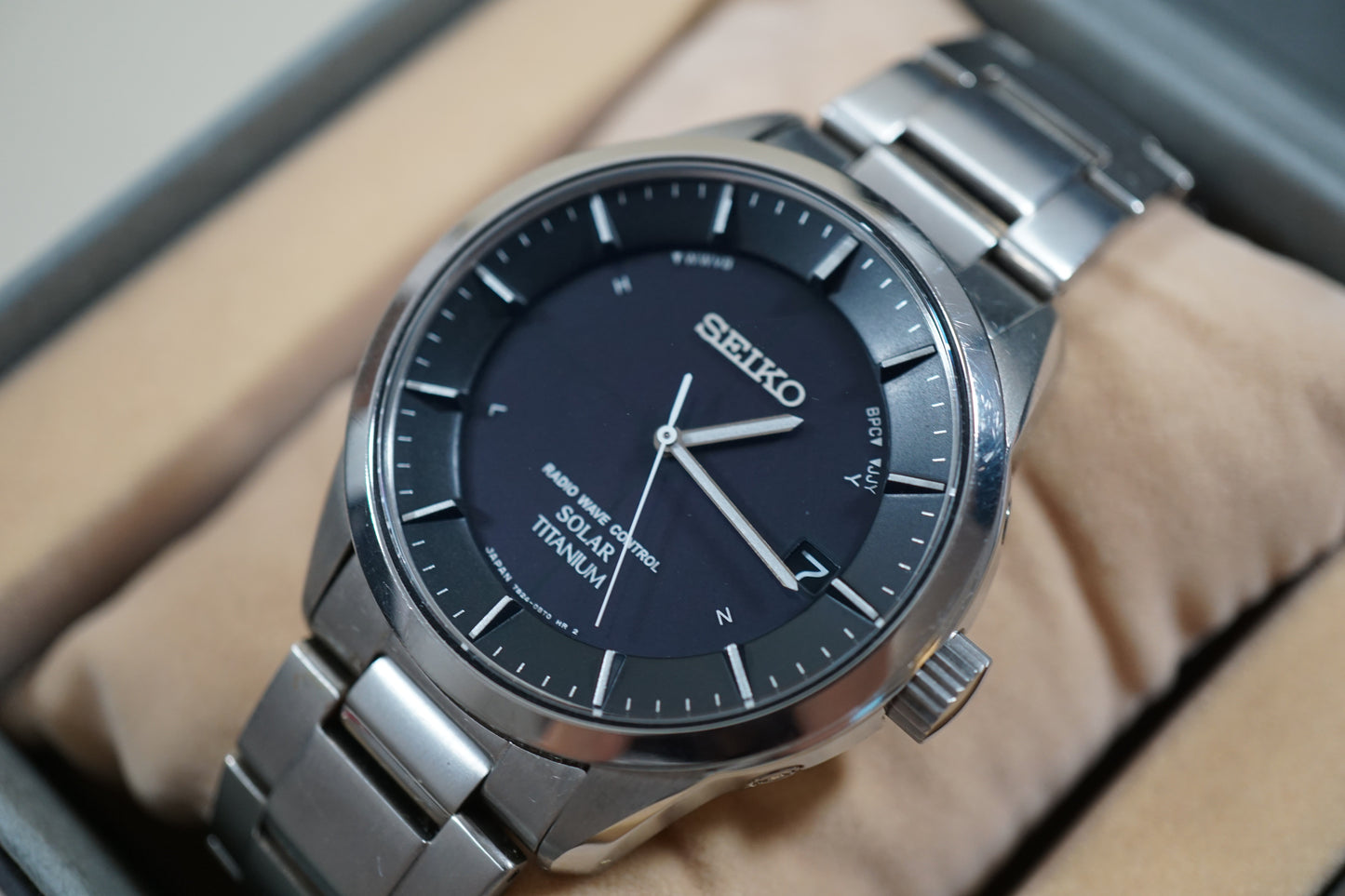 Seiko Spirit SBTM211 7B24 JDM Titanium Radio Solar Quartz