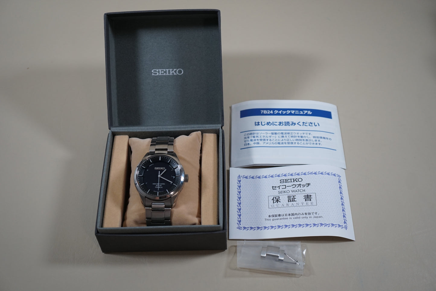 Seiko Spirit SBTM211 7B24 JDM Titanium Radio Solar Quartz