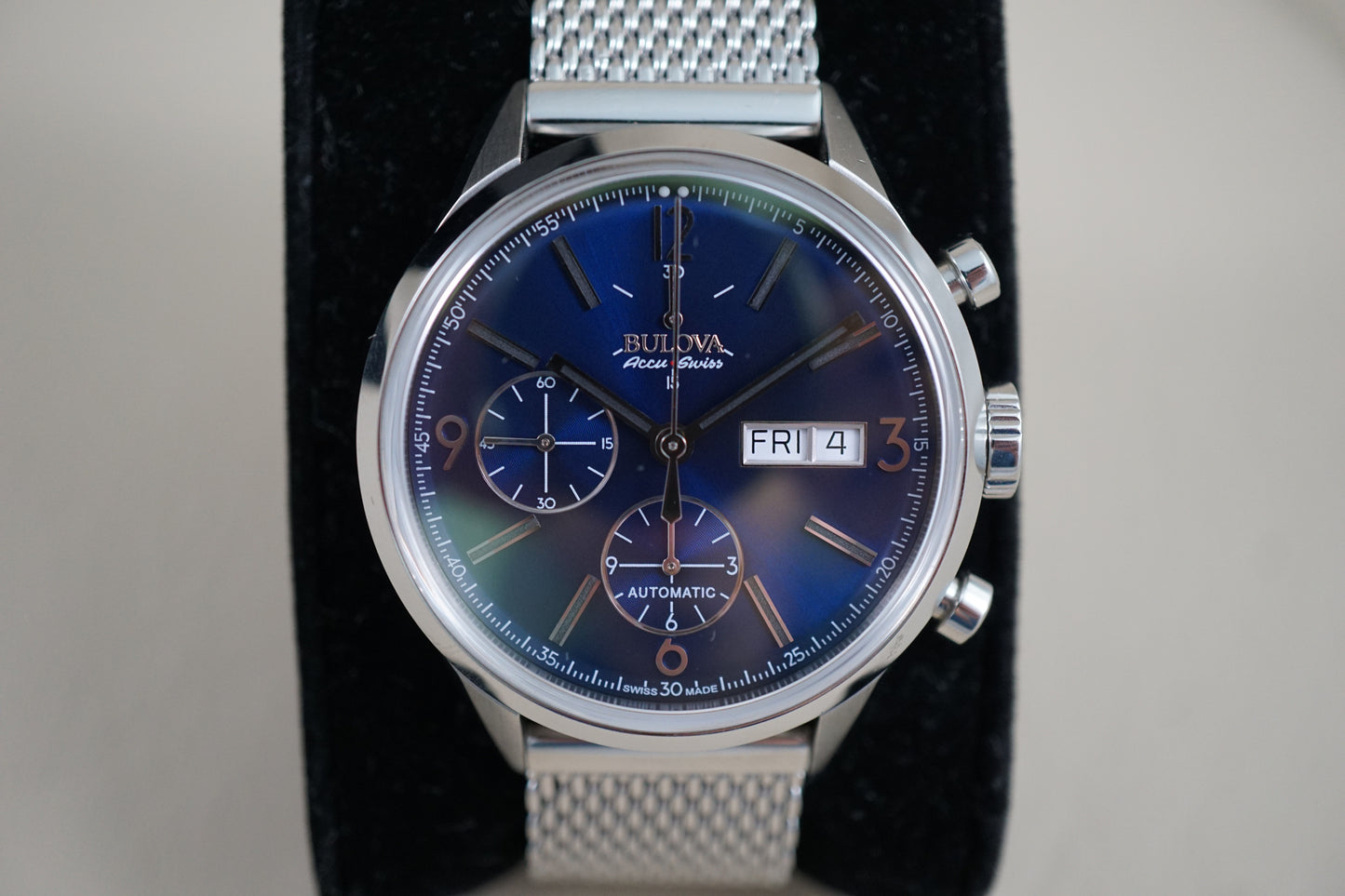 Bulova Accu-Swiss 63C117 Murren Automatic Chronograph Blue