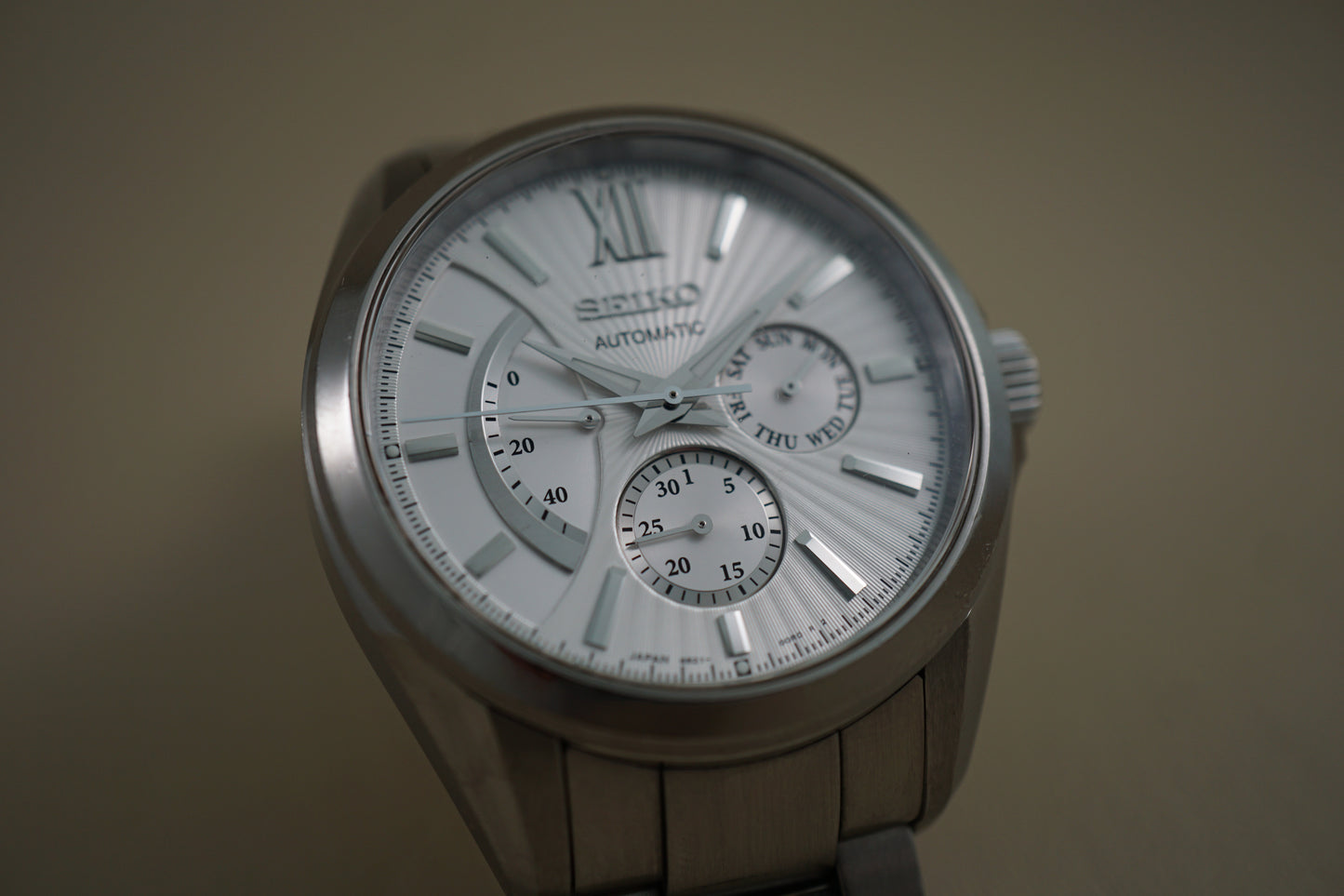 Seiko Brightz SDGC021 6R21 Silver Day Date Automatic