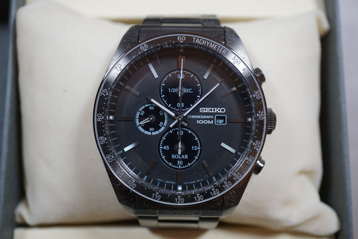 Seiko SSC721P1 V176 Black Dial Chronograph Solar Quartz