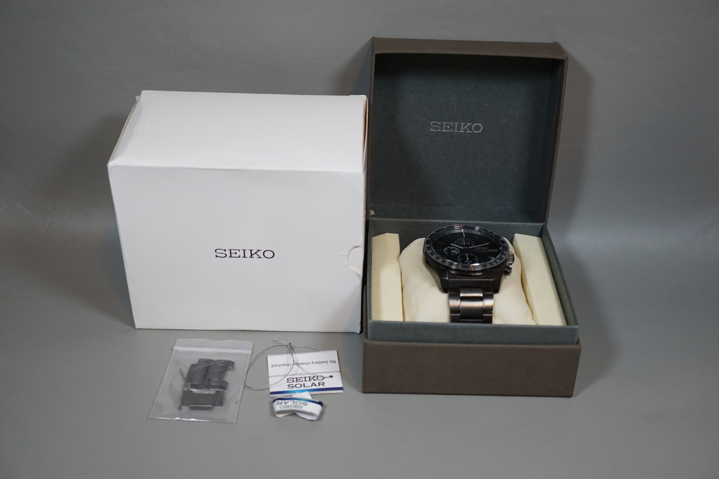 Seiko SSC721P1 V176 Black Dial Chronograph Solar Quartz