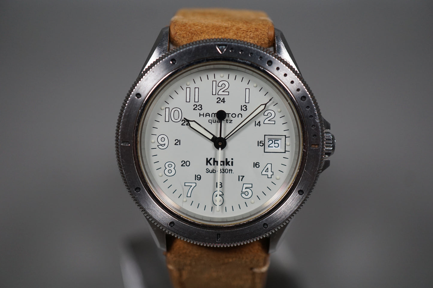 Hamilton Khaki 9859A Rare Vintage Quartz Sub 330Ft 39mm