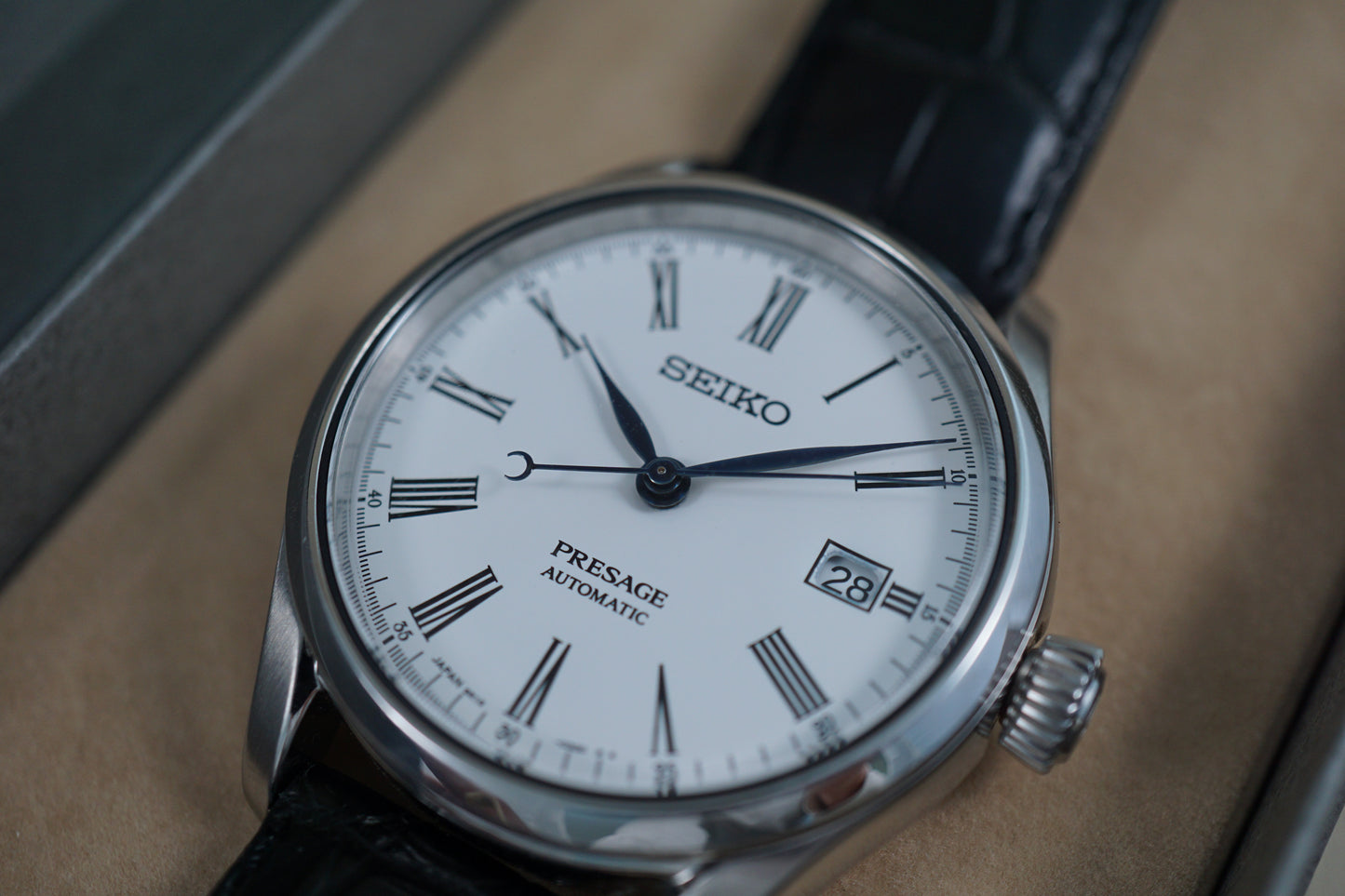 Seiko Presage SARX049 6R15 White Enamel Dial Automatic Watch