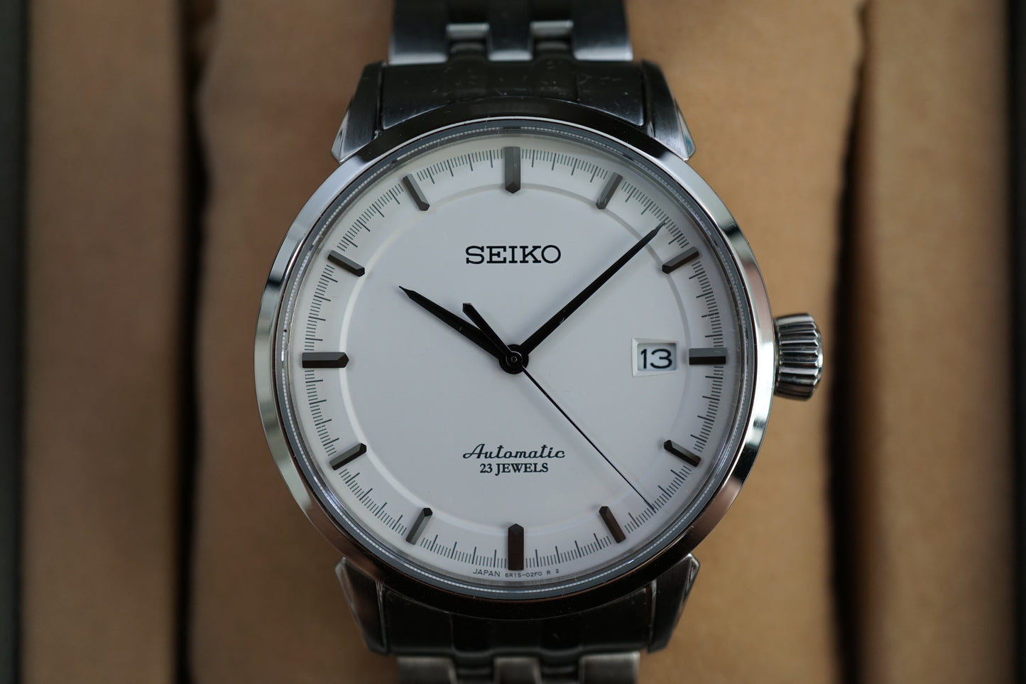 Seiko Presage SARX021 6R15 Automatic Sapphire Bracelet White Dial