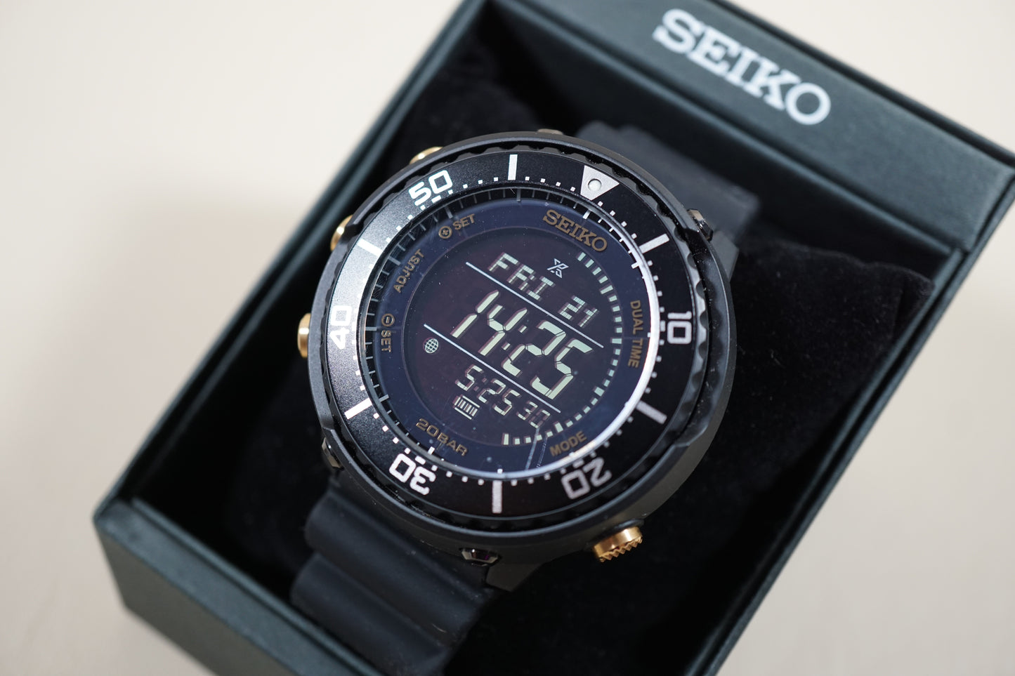 Seiko x Lowercase Prospex SBEP005 S802 Fieldmaster Solar Digital