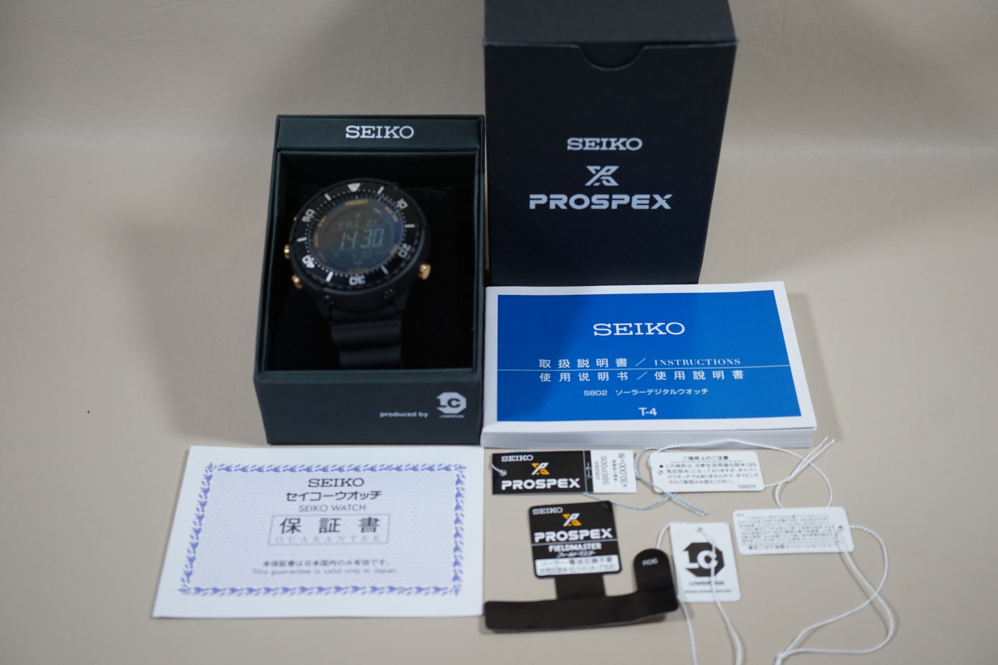 Seiko x Lowercase Prospex SBEP005 S802 Fieldmaster Solar Digital