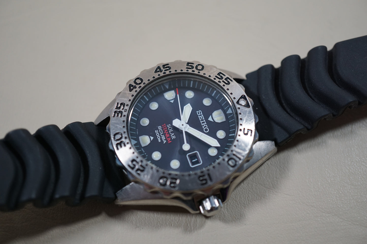 Seiko Prospex SBCB007 V145 Solar Quartz Titanium Diver 200M