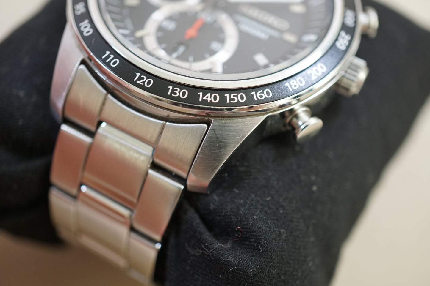 Seiko SNDD85 7T92 1/20 Chronograph Alarm Black Dial Quartz