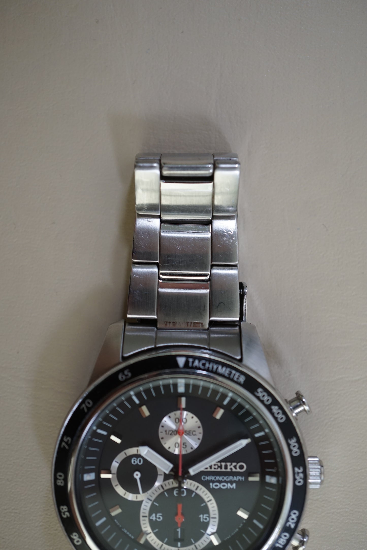 Seiko SNDD85 7T92 1/20 Chronograph Alarm Black Dial Quartz