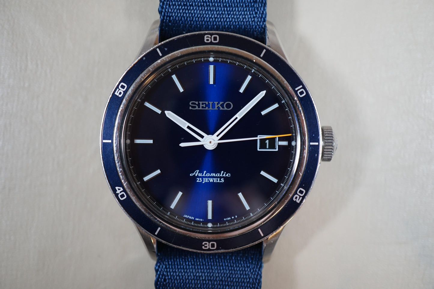 Seiko SARG015 6R15 JDM Sunburst Blue Automatic Watch